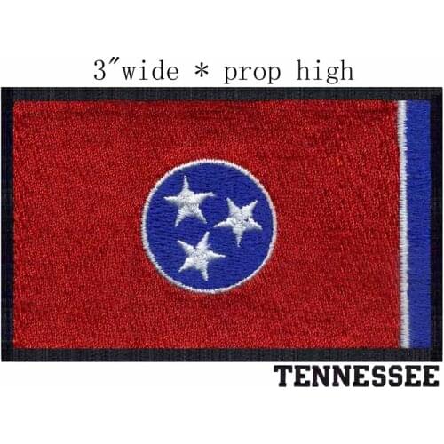 Tennessee Flag 3" wide embroidery patch for parche militar/utensilios de costura/bordado da fita