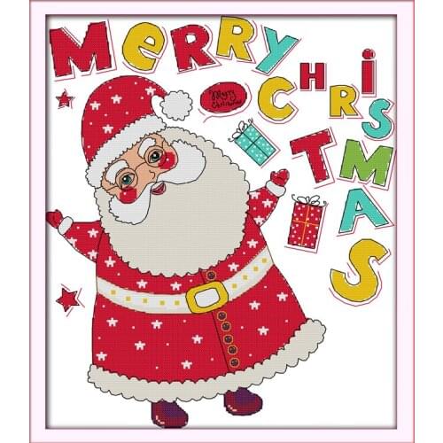 Joy Sunday Merry Christmas Cross stitch Patterns Cross Stitch Set Needlework Embroidery Cross Stitch Kits Handmade Home Decor