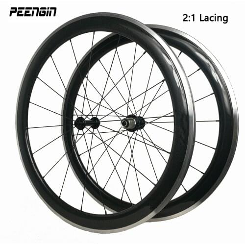 Carbon alloy clincher wheelset 50mm 700C roue alu carbon rim aluminum road wheels 23mm width ODM factory sales nice performance