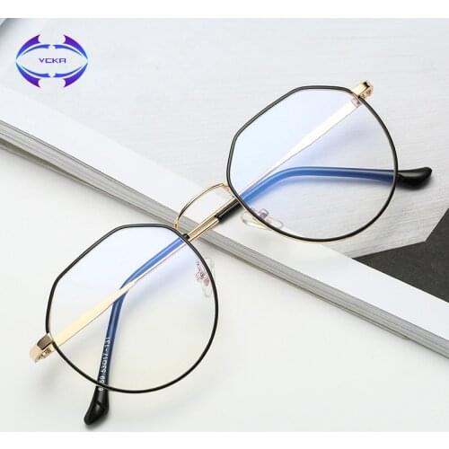 VCKA Computer Glasses 2019 Eyewear Frame Anti Blue Light Game Glass metal frame Anti Glare Eyeglasses Frame Women Men