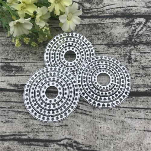 Circles with heart-shaped sides set Metal Cutting Dies For DIY Scrapbooking Album Embossing Paper Cards Decorative Crafts