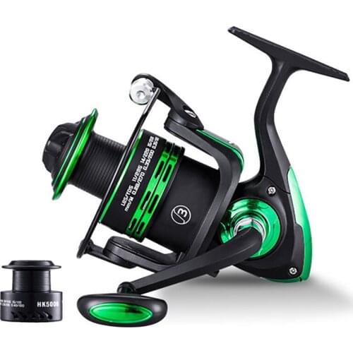 2021 Spinning Reel Double Spool Fishing reel 5.1:1/5.2:1 Gear Ratio Metal Left/Right Hand Wheel carretilhas de pesca