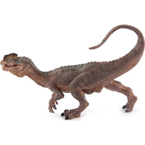 Simulation Dinosaur Animal Model World Toy Double Crown Dragon Model Soldier Set PVC In-stock Items Remastered Version