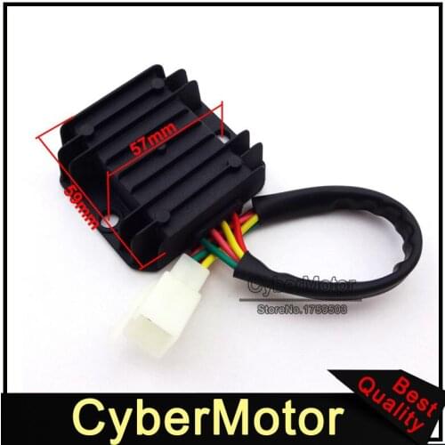 Motorcycle 4 Wire Male Plug Voltage Regulator Rectifier For ATV Quad 4 Wheeler GY6 Scooter Moped Dirt Pit Pro Trail Motor Bike
