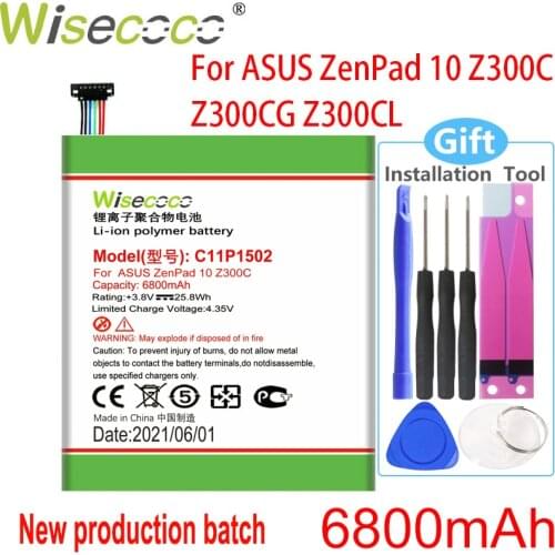 WISECOCO 6100mAh C11P1502 Battery For ASUS ZenPad 10 Z300C Z300CG Z300CL High Quality +Tracking Code
