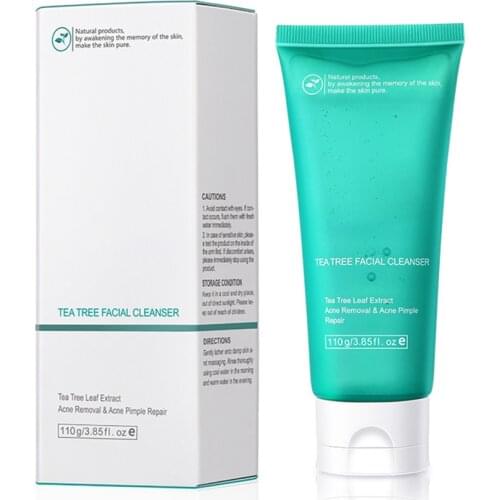 Tea Tree Acne Facial Cleanser Pimple Treatment Face Cleaner Shrink Pore Oil Control Cleansing Wash Skin Care New Arrivals