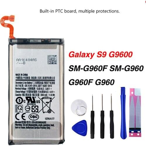 Original EB-BG960ABE Battery For Samsung GALAXY SM-G960 G960F G960 S9 G9600 SM-G960F Phone 3000mAh