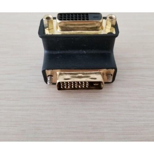 90 Degree Elbow 24Pin + 1Pin DVI Adapter Extension Converter Connector Plug Male to Female Gold-Plated Graphics Card TV