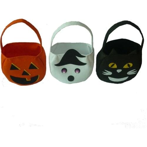 Halloween Bag Kids Tirck Or Treat Fabric Tote Bag Gifts Loot Toy Bucket Bag