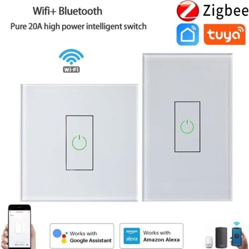 20A Smart Wifi+Bluetooth Switch Support Voice Remote Control Smart Home Automation Module Work With Tuya Alexa Google Home