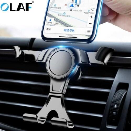 OLAF Universal Car Phone holder For iPhone XS 7 Gravity Air Vent Clip Mount Cell Mobile phone Stand for Samsung S9 Xiaomi Holder