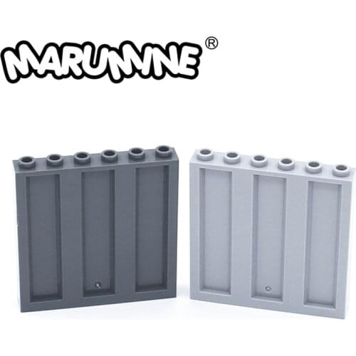 Marumine Military Building Block Wall MOC City House Parts 23405 Panel 1x6x5 Corrugated Girder Kits Compatible Accessories Toys