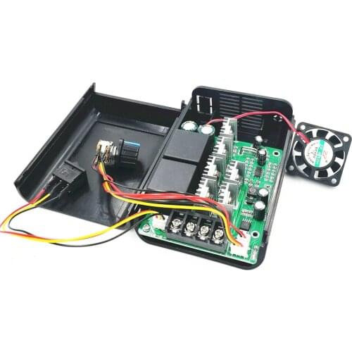 40A DC motor speed controller Built-in fan with shell Motor forward reverse Stall protection 12V24V36V48V(6.5)