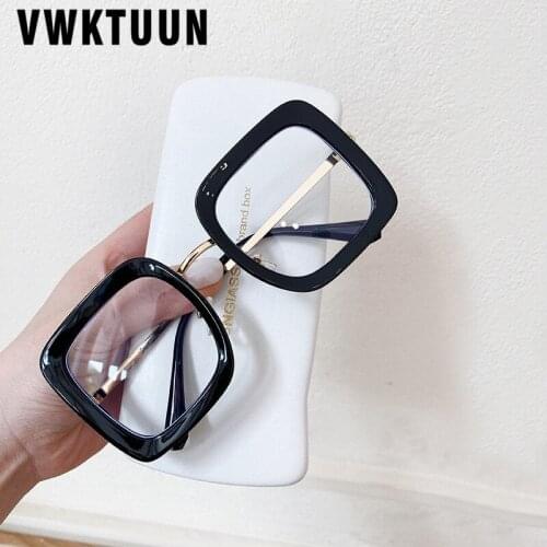 VWKTUUN Blue Light Blocking Glasses Square Eyeglasses Frame Women Oversized Optical Spectacles Anti BlueLight Glasses Eyewear