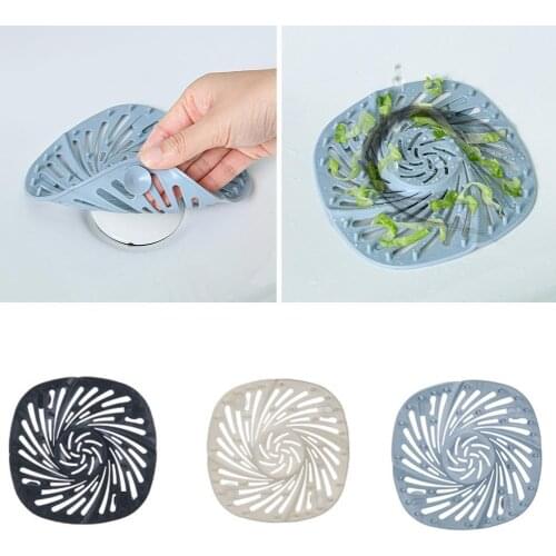 1PC Bathroom Anti-Blocking Floor Filter Sinks Strainer Drain Cover KitchenSuction-Type Hair Filter Cover Sewer Anti-Clogging
