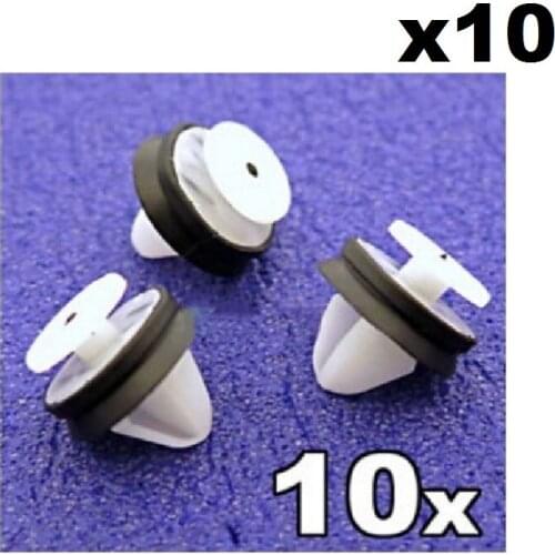 10x For Fiat & Lancia Interior Trim Panel & Pillar Clips w/ rubber seal- 9654280780