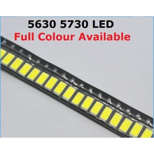 200pc 5630 5730 0.5W LED Surface Mount Led 3200k & 6500k White 0.5w 3.2~3.4V Ultra Birght Led Diode Chip Warm White 150Ma