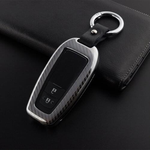 2019 Carbon Fiber Alloy Remote Keyless Shell Cover For Toyota Camry 8th 2018 Universal Car Key Case Cover Interior Accessories
