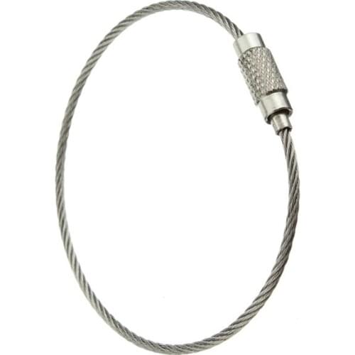 30pcs Stainless Steel Screw Locking Wire Keychain Cable