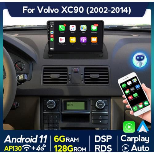 Android 11 DSP Car Radio Multimedia For Volvo XC90 2002-2014 Video Player Navigation GPS Free Map Carplay Auto IPS Screen Wifi