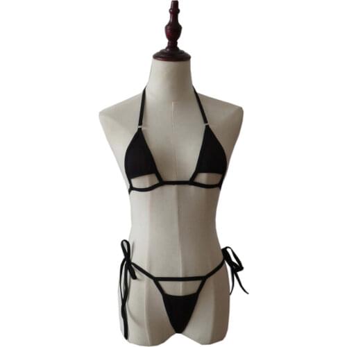 Bikini 2020 Sexy Sling Hollow triangle Lotion Japanese girl Beach Sunbathing swimwear women swimsuit biquini bikinis monokini