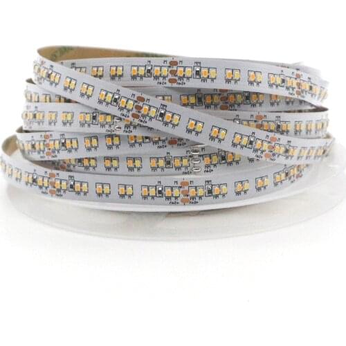 5m 10m 24V Double Color 2216 LED Strip light CRI>95 240leds/m Flexible Tape CW/WW Dual White Color Temperature Adjustable CCT