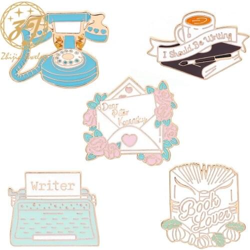 2020 New Hot Sale Personalized Enamel Brooch Pin Envelope Phone Color High Quality Exquisite Brooch Jewelry For Womens Gift