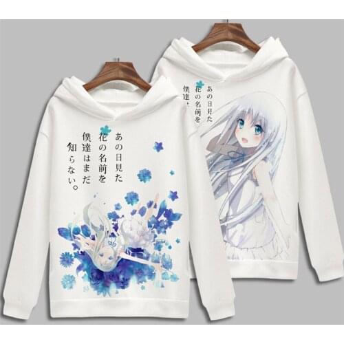 Anohana The Flower We Saw That Day Cosplay Hoodie Honma Meiko 3D Print Harajuku Fleece Sweatshirt Hoodies Pullover Top Costume