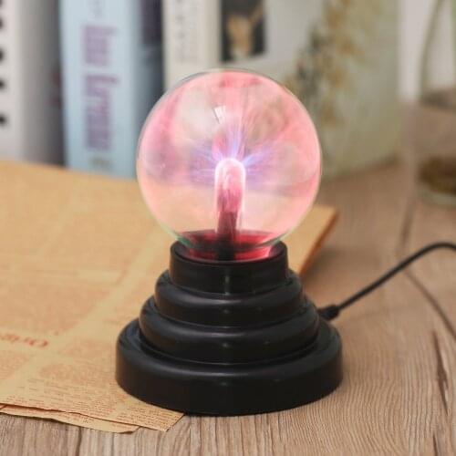 ICOCO 3 inch USB Plasma Ball Electrostatic Sphere Light Magic Crystal Lamp ball Desktop Globe Laptop Light Lamp Christmas Party