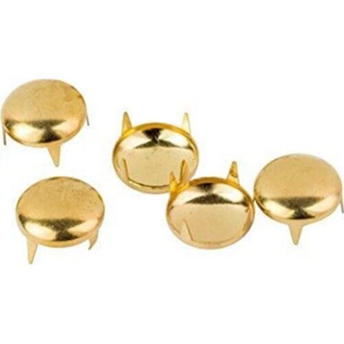 100 Pcs Round Dome Studs Metal Claw Beads Nailhead Punk Rivets With Spikes (9 mm)