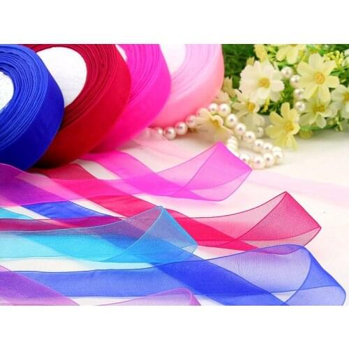50 Yards 1/2" (12mm) Wedding Crafts Sheer Organza Ribbon Pick Your Color