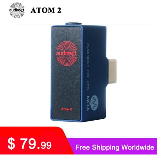 Hilidac Audirect Atom2 MQA HiFi Portable USB DAC/AMP ES9281AC DSD512 32Bit/ 768KHZ Type C/ Lightning Atom 2 Decoder Amplifier