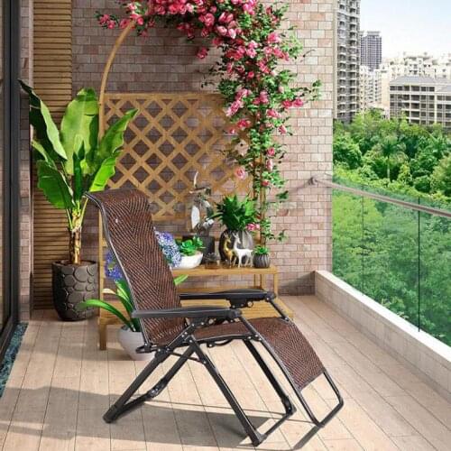 Recliner folding lunch break siesta chair household couch wicker chair lazy chair folding chair balcony leisure backrest chair