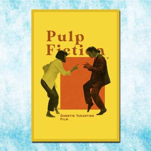 Vintage Classic Movie Pulb Fiction Art Silk Poster Canvas Retro Print For Home Room Decor Decoration-022