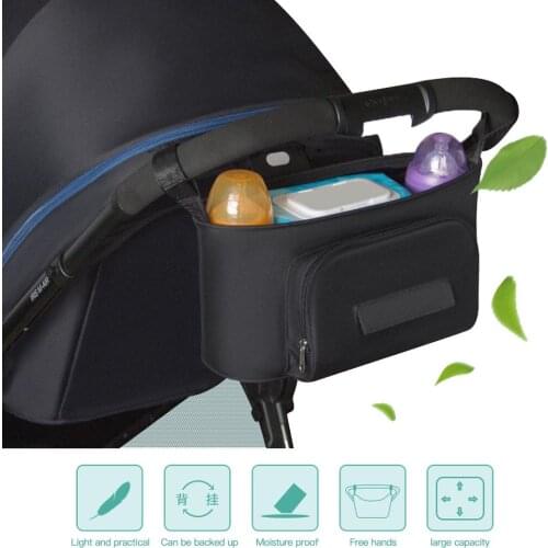 Large Capacity Baby Stroller Organizer Bag Mommy Travel Hanging Carriage Diaper Bags Bottle Cup Holder Baby Stroller Accessories