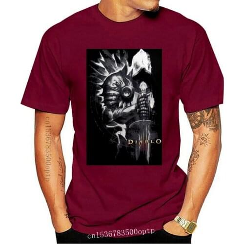 Funny t shirts III Tyrael Side Men Cotton T-Shirt Black