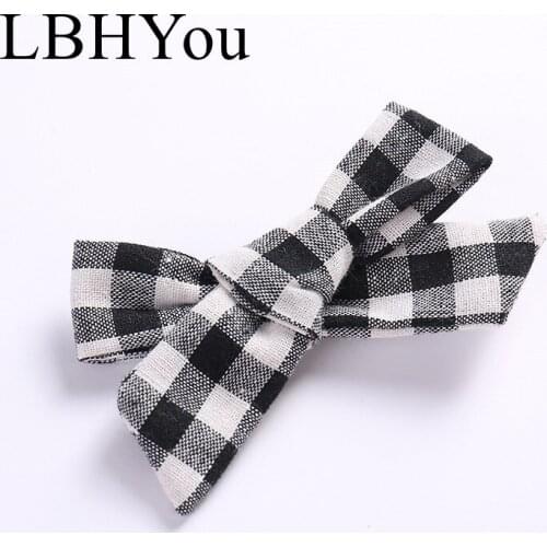 1pcs Baby Girls Fabric Cotton Bows Hair Clips,Handmade Knotbows Hairpins For Girls,Kids Baby Hair Barrettes Hair Accessories