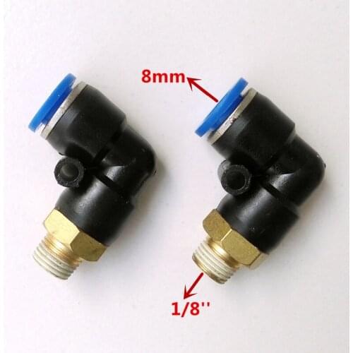 10pcs/lot Pneumatic Fittings L type 8mm-G1/8" Pipe Fitting PL8-1