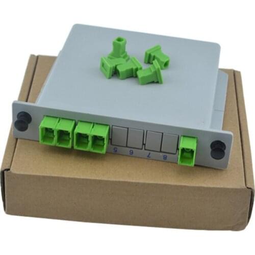 10 PCS/ Lot SC APC PLC 1X4 Splitter Fiber Optical Box FTTH PLC Splitter Box with 1X4 Planar Waveguide Type Optical Splitter