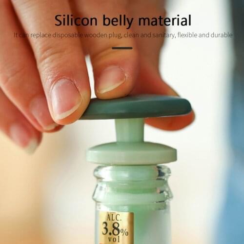 2 Pcs Light Weight Portable Conical Spiral Silicone Wine Bottle Stopper Beer / Red Wine Sealing Stopper For Short-term Storage