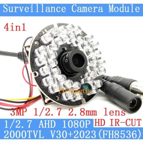 2000TVL 4in1 2MP 1920*1080 1/2.7 V30+G2023 AHD CCTV Camera Module 2.8MM HD 30lamp infrared Night Vision Surveillance