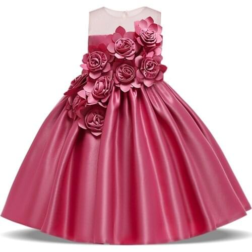 2021 Summer Baby Girl Party Dress Kids Dresses For Girls Children Elegant Birthday Princess Dress Wedding Dress 10 Year Vestidos
