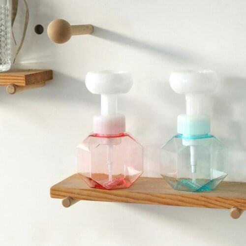300ML Soap Bottle Foaming Lotions Refillable Bottle Flower Pump Head Soap Shampoo Cosmetic Empty Bottle Bathroom Accessories