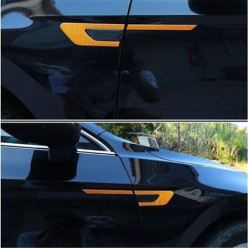 Car Precut Reflective Marking Tape Strip Stickers Car Wheel Eyebrow RearView Mirror Anti-Collision Safety-Warning Sign Decals
