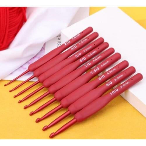 Large size Aluminum Circular Knitting Needles Set 9pc Interchangeable Crochet Needles with Case for Any Crochet Patterns & Yarns