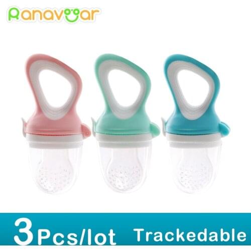 3Pcs Baby Nipple Food Fruit Milk Feeding Bottles Nibbler Learn Feeding Drinking Water Straw Handle Teething Pacifier BPA Free