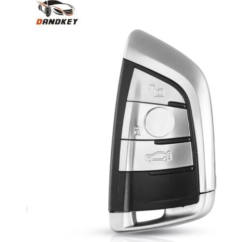 Dandkey 3 Button Keyless Smart Remote Key Shell Fob Cover For BMW X5 X6 2014-2016 Replacement Car Key Case Fob Insert Blade