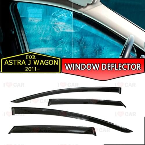 Window deflectors for Opel Astra J Wagon 2011- car window deflector wind guard vent sun rain visor cover car styling