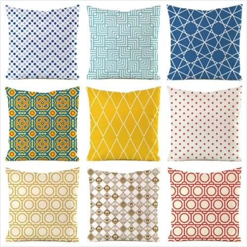 45cm*45cm Colorful Stripe Inimitated Silk Fabric Throw Pillow Covers Couch Cushion Cover Home Decorative Pillows Pillow Case