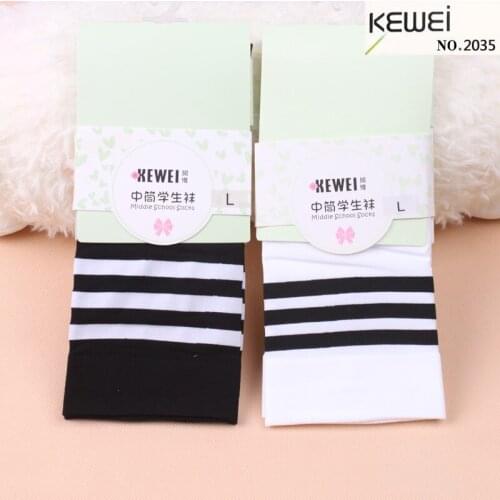 Velvet Children Boys And Girls Three Bar Students Knee-High Socks High Elastic No Heel Kids Football Soccer School Uniform Socks